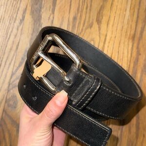 Classic Black Leather Belt